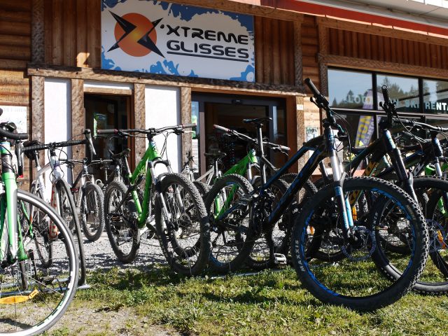 Bicycle rental at the shop